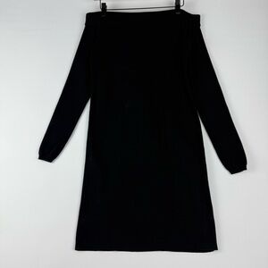 Lumiere Off-the-Shoulder Black Sweater Dress – Women’s Size Medium